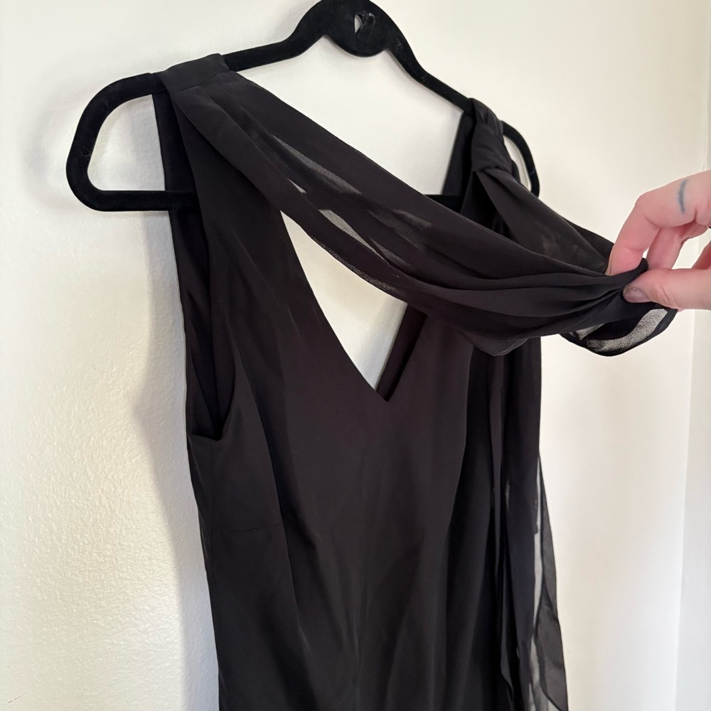NWT Lauren Ralph Lauren Black Midi Dress Size 10 - Picture 4 of 12